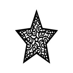 Obraz premium Decorative Filigree Star Silhouette