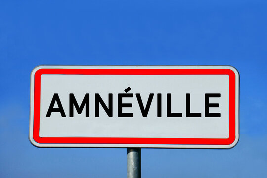 Ortsschild Amn&eacute;ville