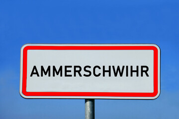 Obraz premium place-name sign Ammerschwihr