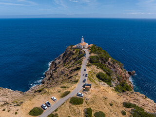 Faro de Capdepera en la Isla de Mallorca, Baleares