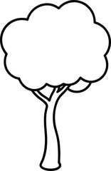Beautiful Tree Outline Simple Drawing For Kids Nature Art Activity COLORING PAGE OUTLINT LINR ART