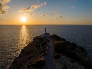 Faro de Capdepera en la Isla de Mallorca, Baleares