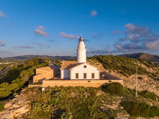 Faro de Capdepera en la Isla de Mallorca, Baleares