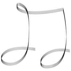 Abstract Gray Orbit Graphic on Black Background