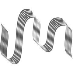 Abstract Gray Orbit Graphic on Black Background