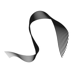 Abstract Gray Orbit Graphic on Black Background