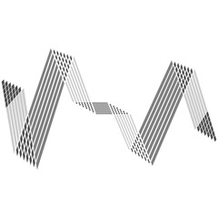 Abstract Gray Orbit Graphic on Black Background