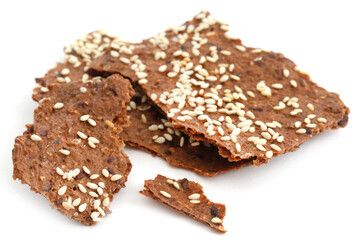 Homemade sesame crackers
