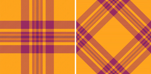 Check tartan texture of pattern plaid background with a textile seamless vector fabric. Set in sunset colors. Eco friendly packaging ideas for products.