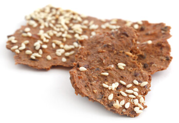 Homemade sesame crackers