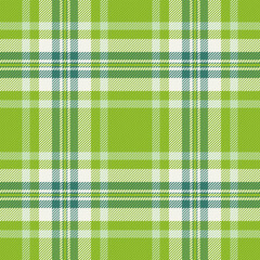 Exotic pattern check plaid, holiday textile tartan background. Winter fabric vector texture seamless in lime and white colors.