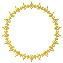 round frame made of yellow flowers