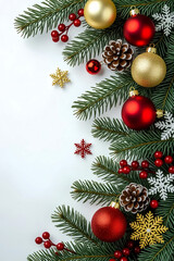Fototapeta premium Christmas decorations background.