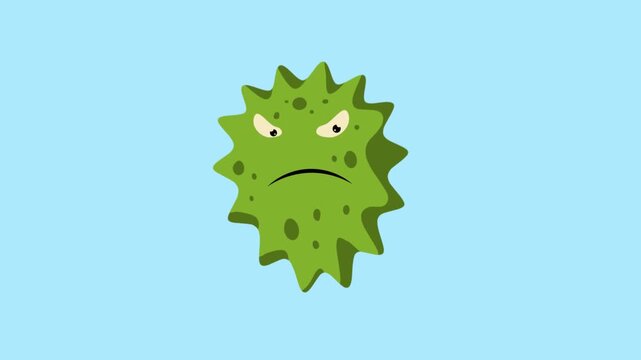 template virus bacterial cromakey animation