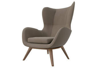 3d render armchair scene creator rendering for interior design or decoration projects isolated on transparent or white background