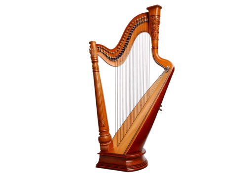Harp isolated on transparent or white background