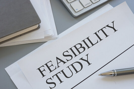 Feasibility study report is shown using the text as business concept