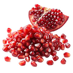 Pomegranate arils PNG pile (transparent)