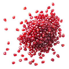 Pomegranate arils PNG pile (transparent)