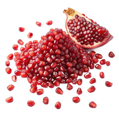 Pomegranate arils PNG pile (transparent)