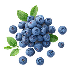 Blueberries heap PNG (transparent)