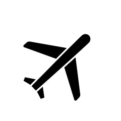Airplane,  jet , aircraft  - top view outline  - vector icon