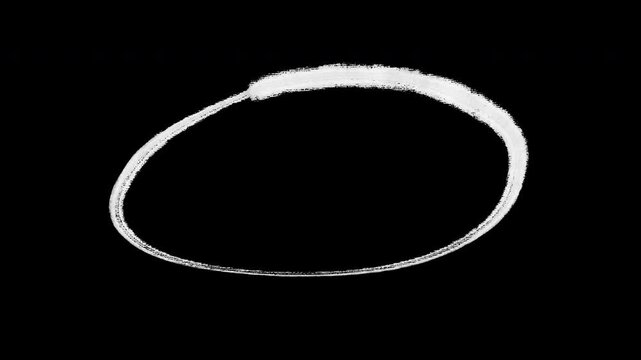 Hand drawn white circle highlight with transparent background