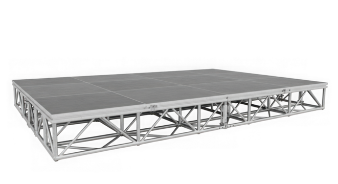 Modular stage platform structure isolated on transparent background - Powered by Adobe