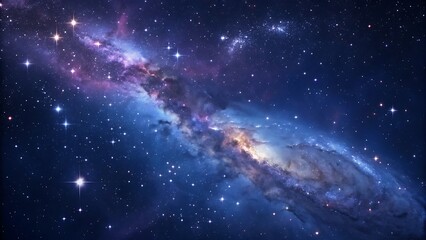 A stunning view of a distant nebula with vibrant colors and twinkling stars, capturing the wonder and mystery of the cosmos, ideal for space and fantasy themes