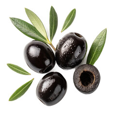 Black olives pitted PNG (transparent)