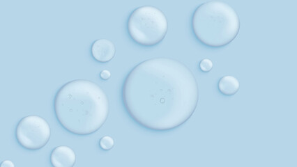Transparent Serum Droplets on Pastel