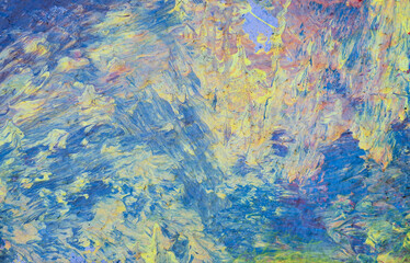 abstract discret brush colorful painting on the city street wall , background of color paint for grsign , abstraction texture
