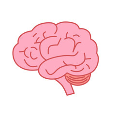 Brain in Whimsical Hand-Drawn Style for Mental Health Awareness