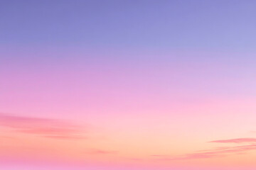 Obraz premium A gradient background that mimics a tranquil sunset: soft lavender, blush pink and peach, perfectly smooth