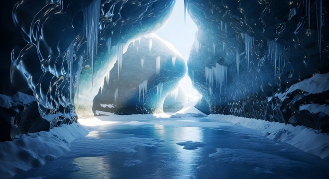 Sunlit Arctic Ice Caves