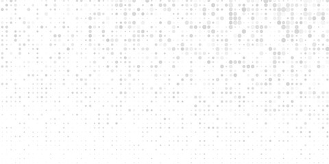 Modern silver halftone gradient texture. Vanishing polka dot background. Repeating dots gradation abstract