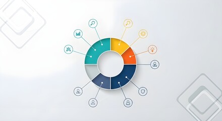 Modern infographic template with circular data chart and icons