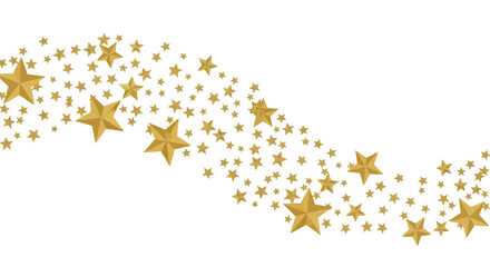 Golden Stars Swirl - Elegant Decorative Elements for Celebrations and Design