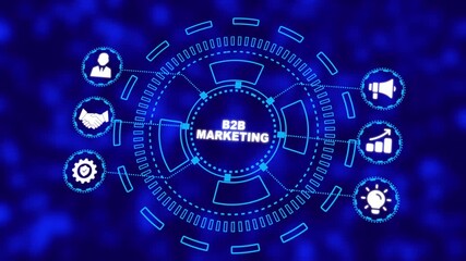 B2B business partnership marketing and management. 4K abstract technology background. Seamless loop technology network background concept business collaboration with management, teamwork and trust  - Powered by Adobe