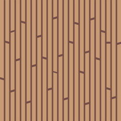Fototapeta premium Vector Art Textured Wood Grain Pattern Seamless Background In Shades Of Brown With Darker Vertical Lines And Jagged Gaps