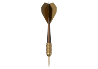 Dart Arrow side view on Isolated on transparent or white background