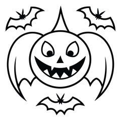 Halloween pumpkin head