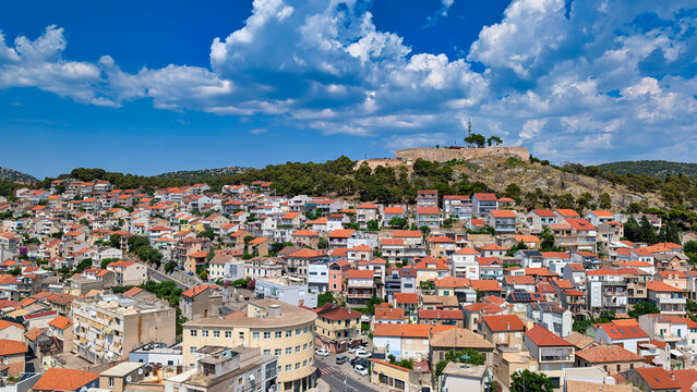 Sveti Ivan Fortress Overlooking Šibenik, Central Dalmatia, Croatia, Historic Coastal Landmark