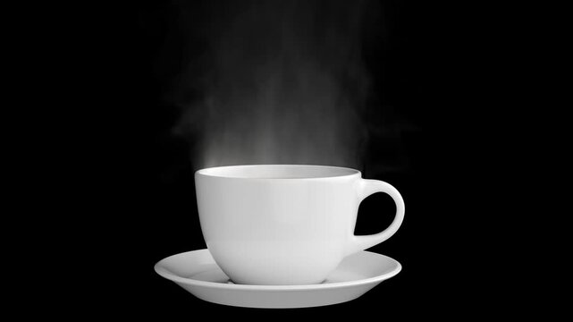 Cup of hot coffee - steam loop