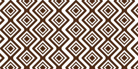 Fototapeta premium Brown Geometric Tribal Pattern Background