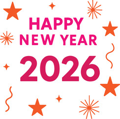 Happy New Year wish card 2026