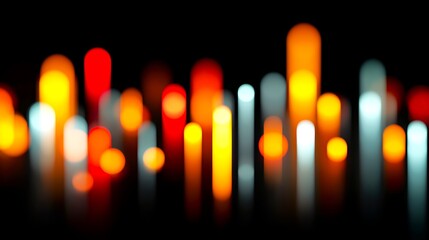 Glowing 3D financial graphs on dark background, digital data visualization