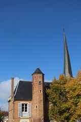 Auxonne, hôtel de ville (arrière), tourelle et clocher