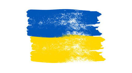 Ukrainian national flag in grunge style