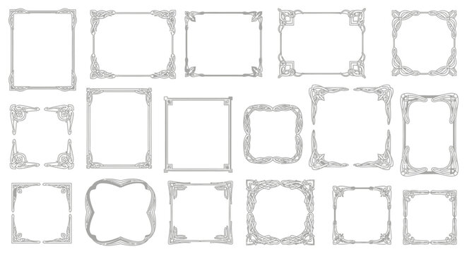 Vintage decorative frames and corners